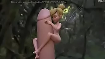 3D animated Tinker Bell enjoys a rough ride on a big cock