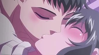 Horny hentai wife gives a sloppy blowjob to her husband